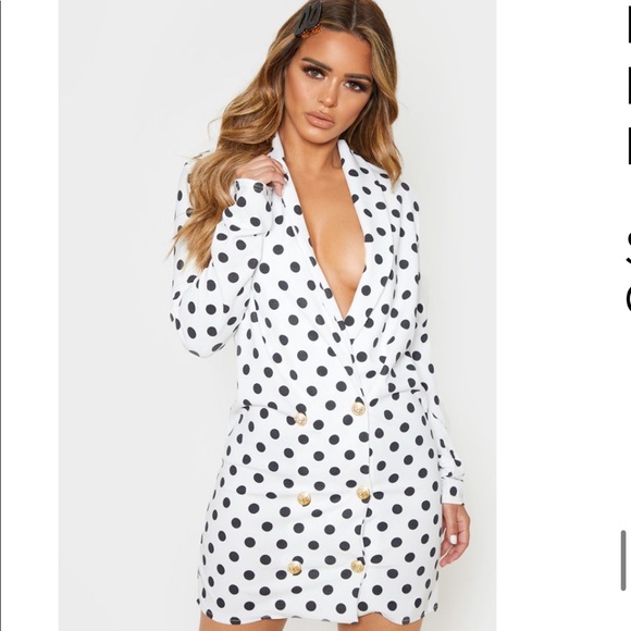 PrettyLittleThing Dresses & Skirts - Black and White Polka Dot Dress